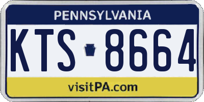 PA license plate KTS8664