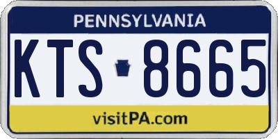 PA license plate KTS8665