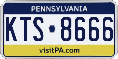 PA license plate KTS8666