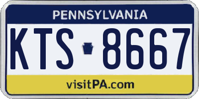 PA license plate KTS8667