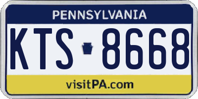 PA license plate KTS8668