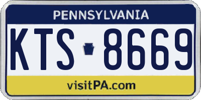 PA license plate KTS8669