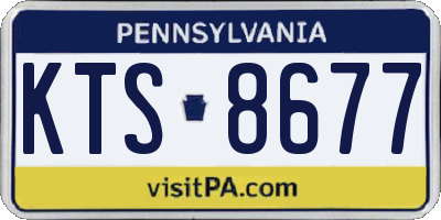 PA license plate KTS8677