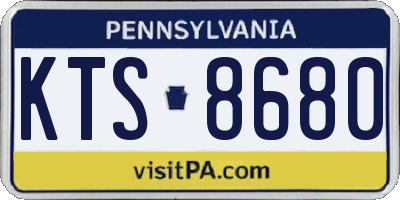 PA license plate KTS8680