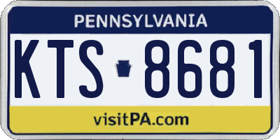 PA license plate KTS8681