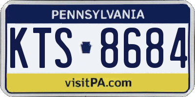PA license plate KTS8684