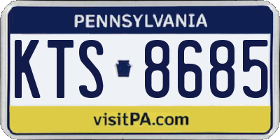PA license plate KTS8685