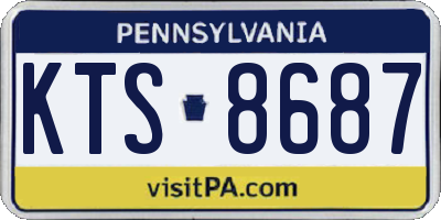 PA license plate KTS8687