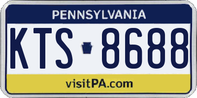 PA license plate KTS8688