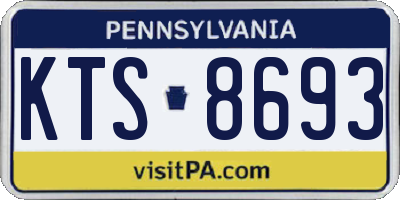 PA license plate KTS8693