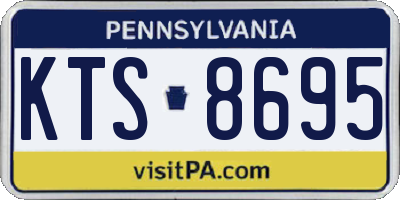 PA license plate KTS8695