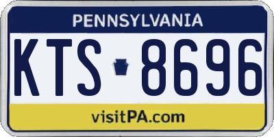 PA license plate KTS8696