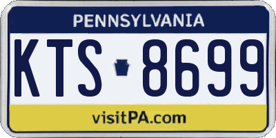 PA license plate KTS8699