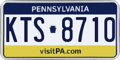 PA license plate KTS8710