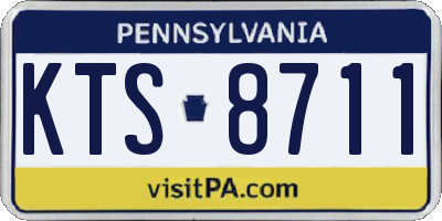 PA license plate KTS8711