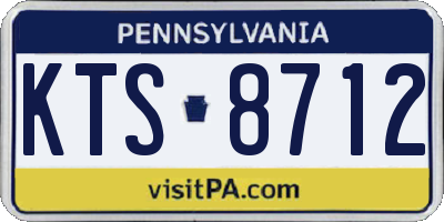 PA license plate KTS8712