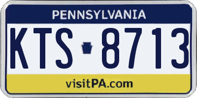 PA license plate KTS8713