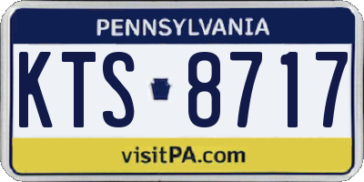 PA license plate KTS8717