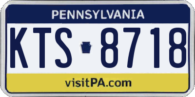 PA license plate KTS8718