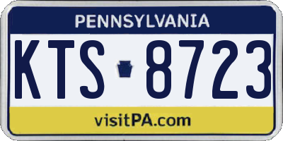 PA license plate KTS8723
