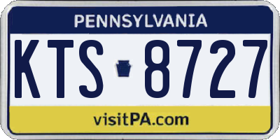 PA license plate KTS8727