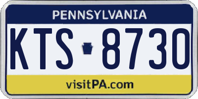 PA license plate KTS8730