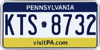 PA license plate KTS8732