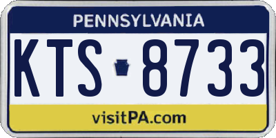 PA license plate KTS8733