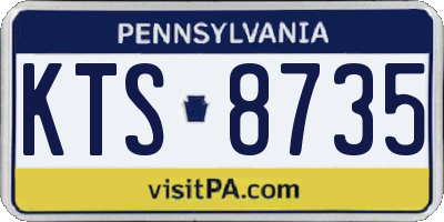 PA license plate KTS8735