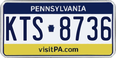 PA license plate KTS8736