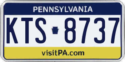 PA license plate KTS8737