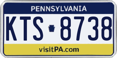 PA license plate KTS8738