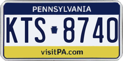 PA license plate KTS8740