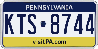 PA license plate KTS8744