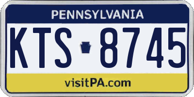 PA license plate KTS8745