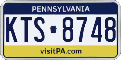 PA license plate KTS8748