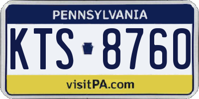 PA license plate KTS8760