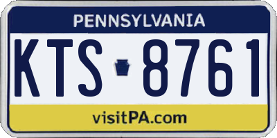 PA license plate KTS8761