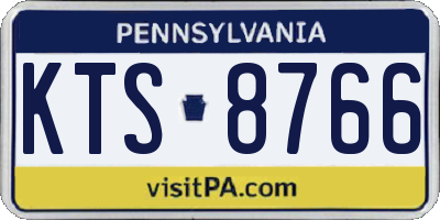 PA license plate KTS8766