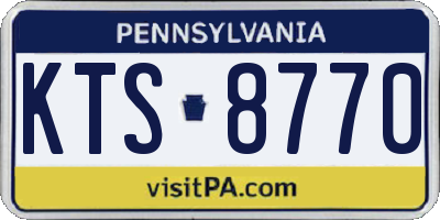PA license plate KTS8770
