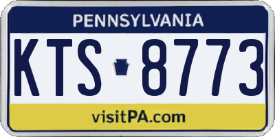 PA license plate KTS8773