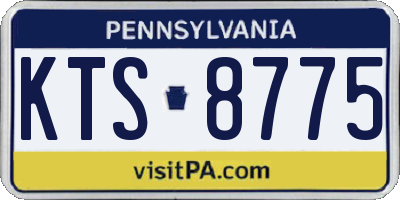 PA license plate KTS8775