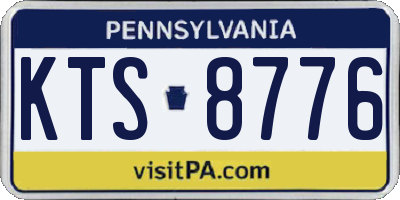 PA license plate KTS8776
