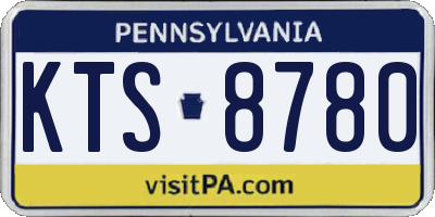 PA license plate KTS8780