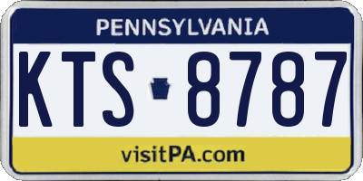 PA license plate KTS8787
