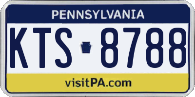 PA license plate KTS8788