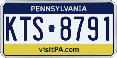 PA license plate KTS8791