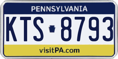 PA license plate KTS8793