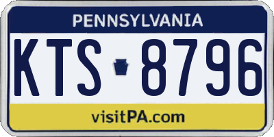 PA license plate KTS8796