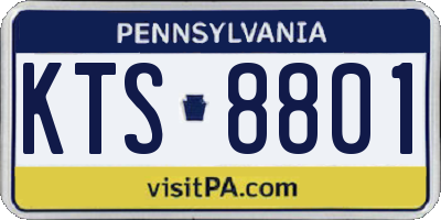 PA license plate KTS8801